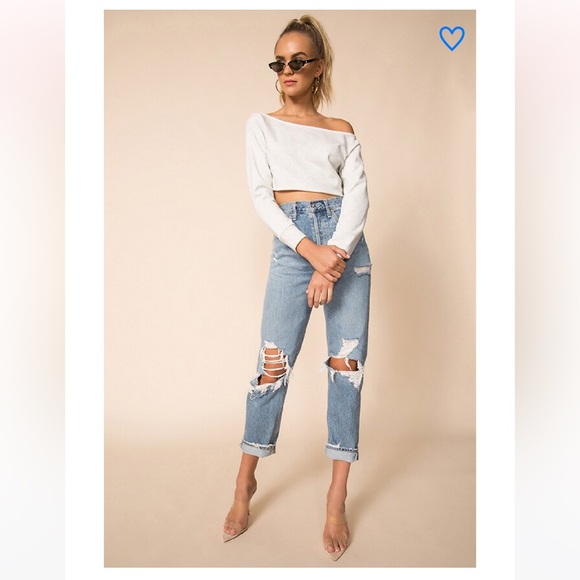 Revolve superdown Tonie Crop Top in Heather Grey - Picture 4 of 4